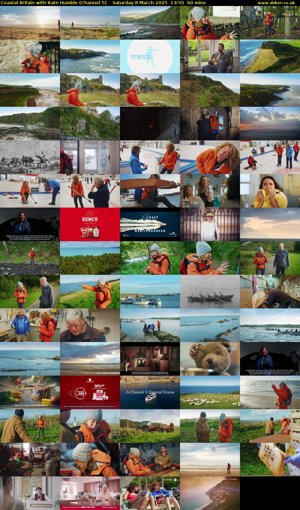 Coastal Britain with Kate Humble (Channel 5) Saturday 8 March 2025 13:55 - 14:55