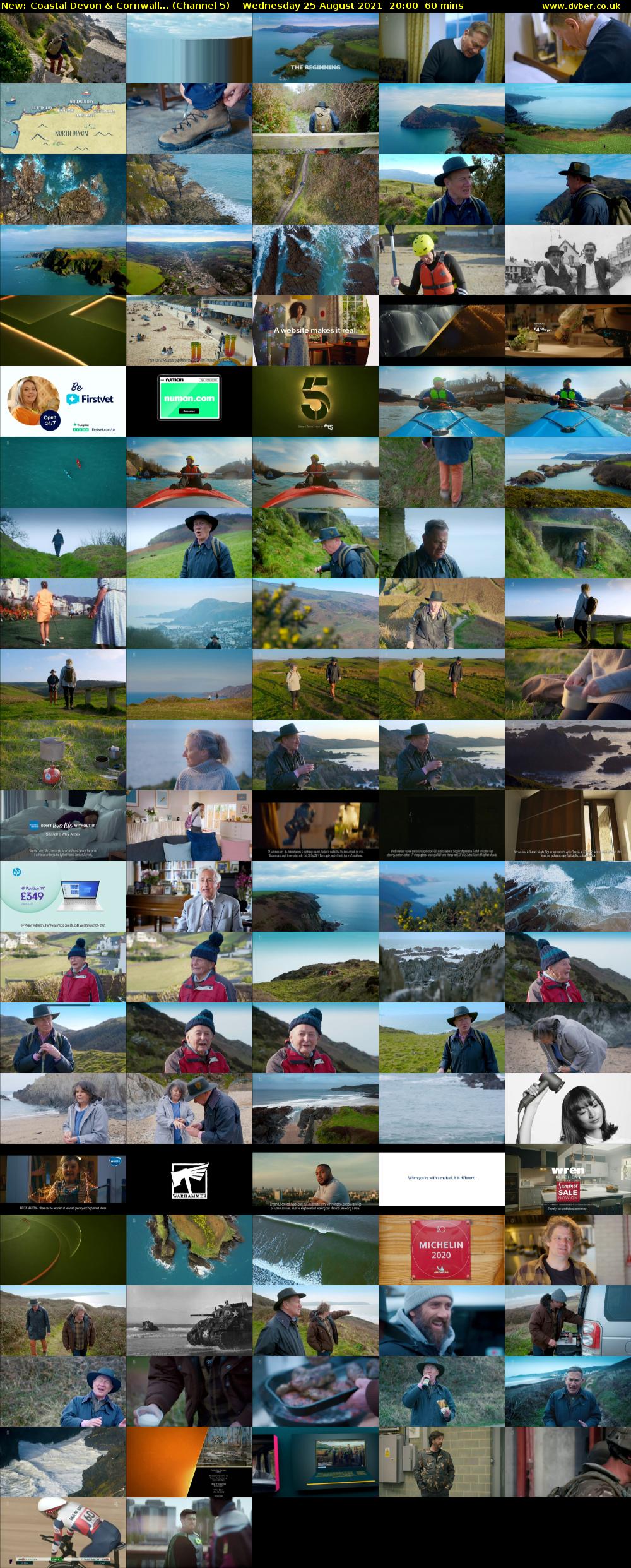 Coastal Devon & Cornwall... (Channel 5) Wednesday 25 August 2021 20:00 - 21:00