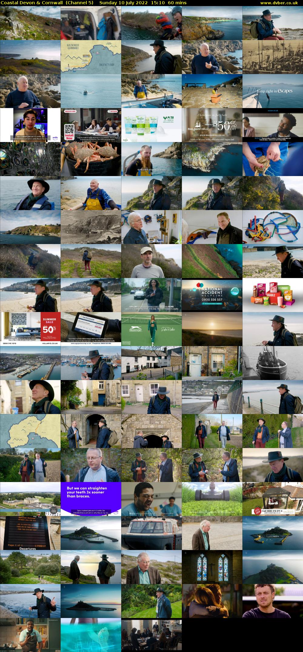 Coastal Devon & Cornwall  (Channel 5) Sunday 10 July 2022 15:10 - 16:10