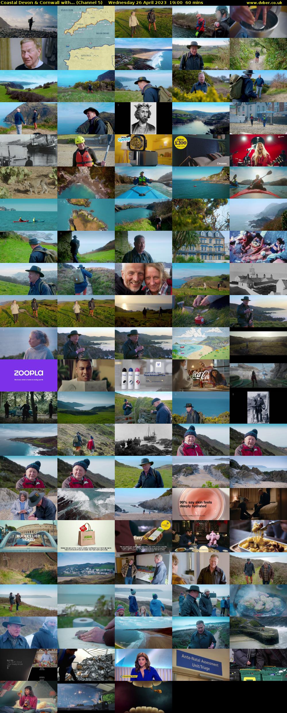 Coastal Devon & Cornwall with... (Channel 5) Wednesday 26 April 2023 19:00 - 20:00