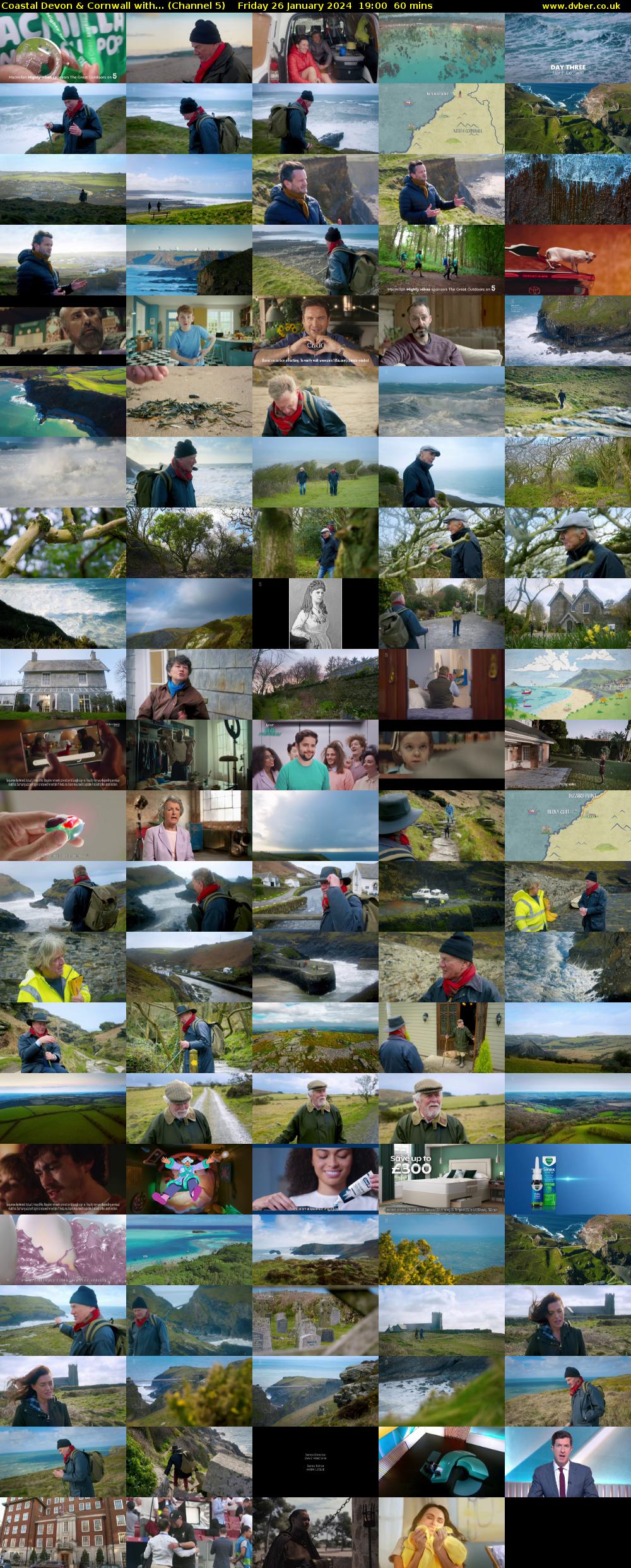 Coastal Devon & Cornwall with... (Channel 5) Friday 26 January 2024 19:00 - 20:00