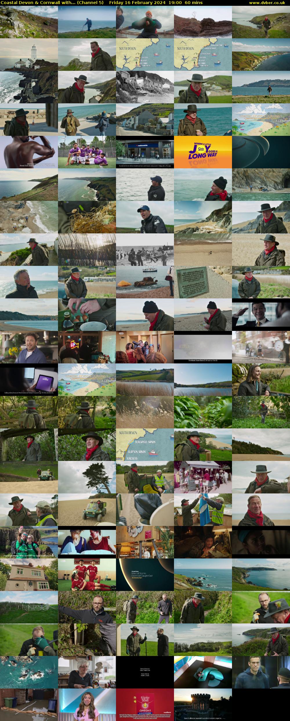 Coastal Devon & Cornwall with... (Channel 5) Friday 16 February 2024 19:00 - 20:00