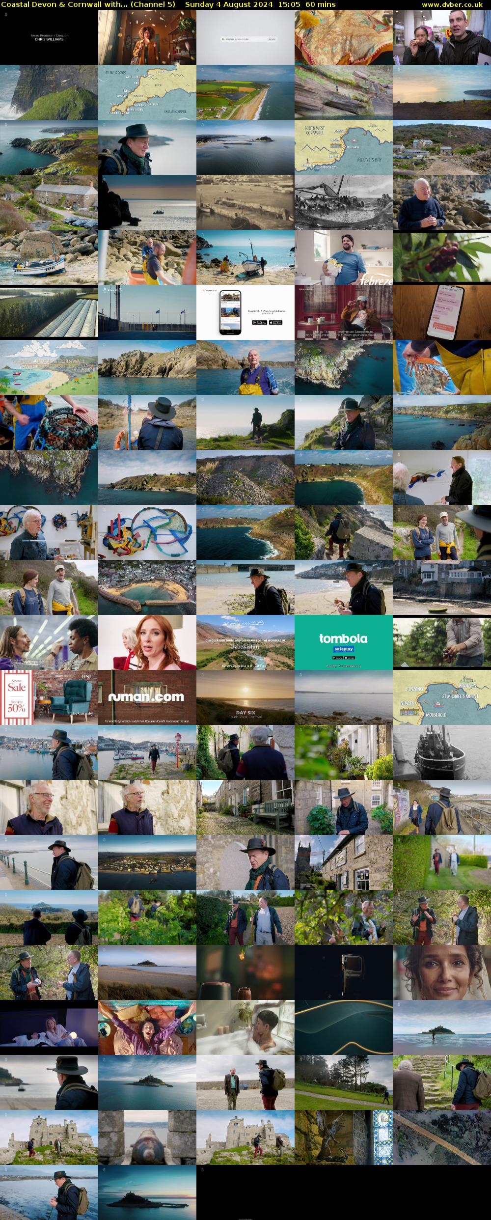 Coastal Devon & Cornwall with... (Channel 5) Sunday 4 August 2024 15:05 - 16:05