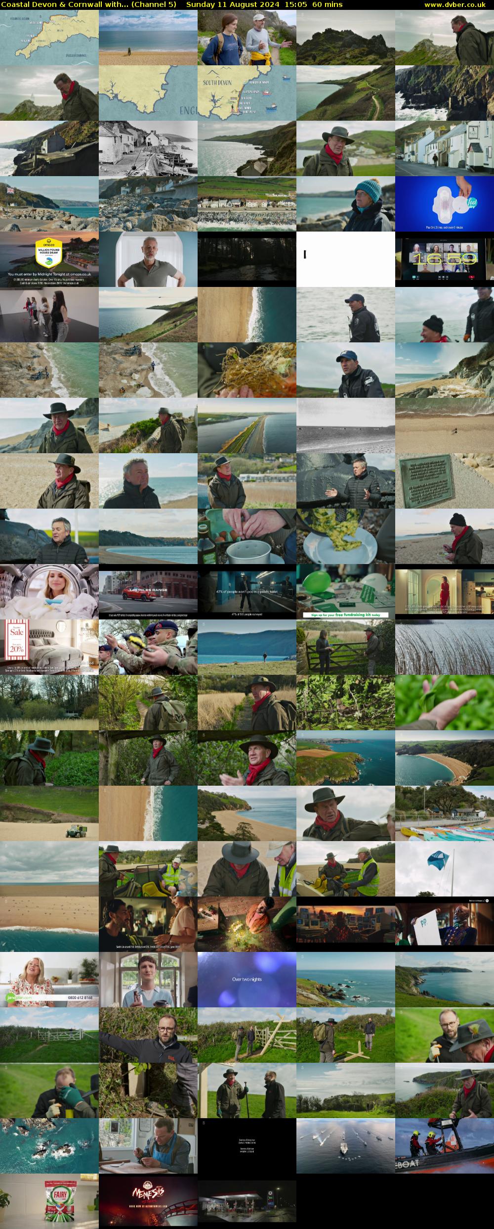 Coastal Devon & Cornwall with... (Channel 5) Sunday 11 August 2024 15:05 - 16:05