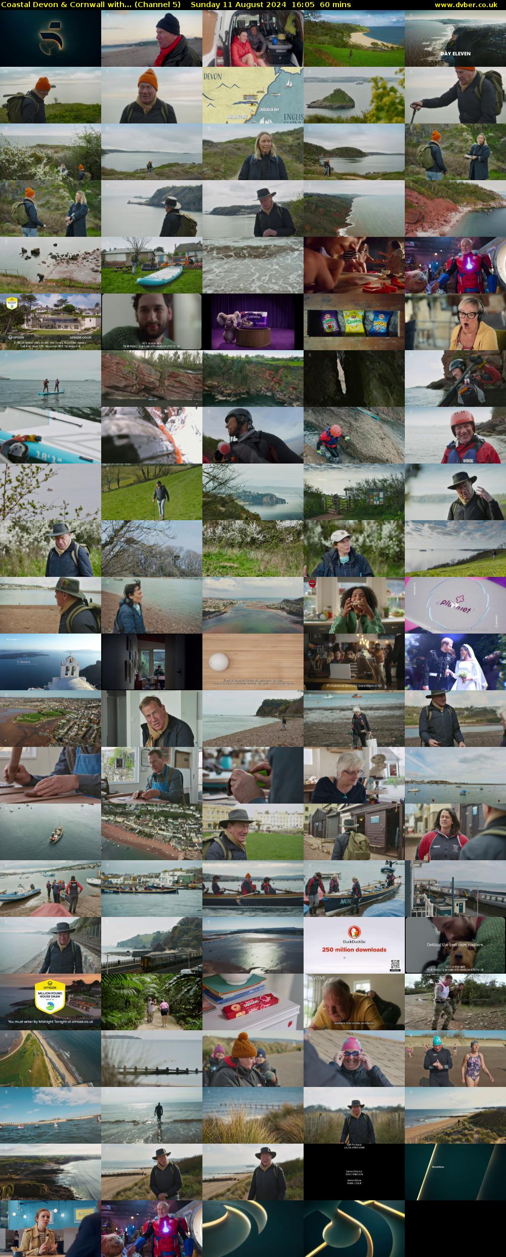 Coastal Devon & Cornwall with... (Channel 5) Sunday 11 August 2024 16:05 - 17:05