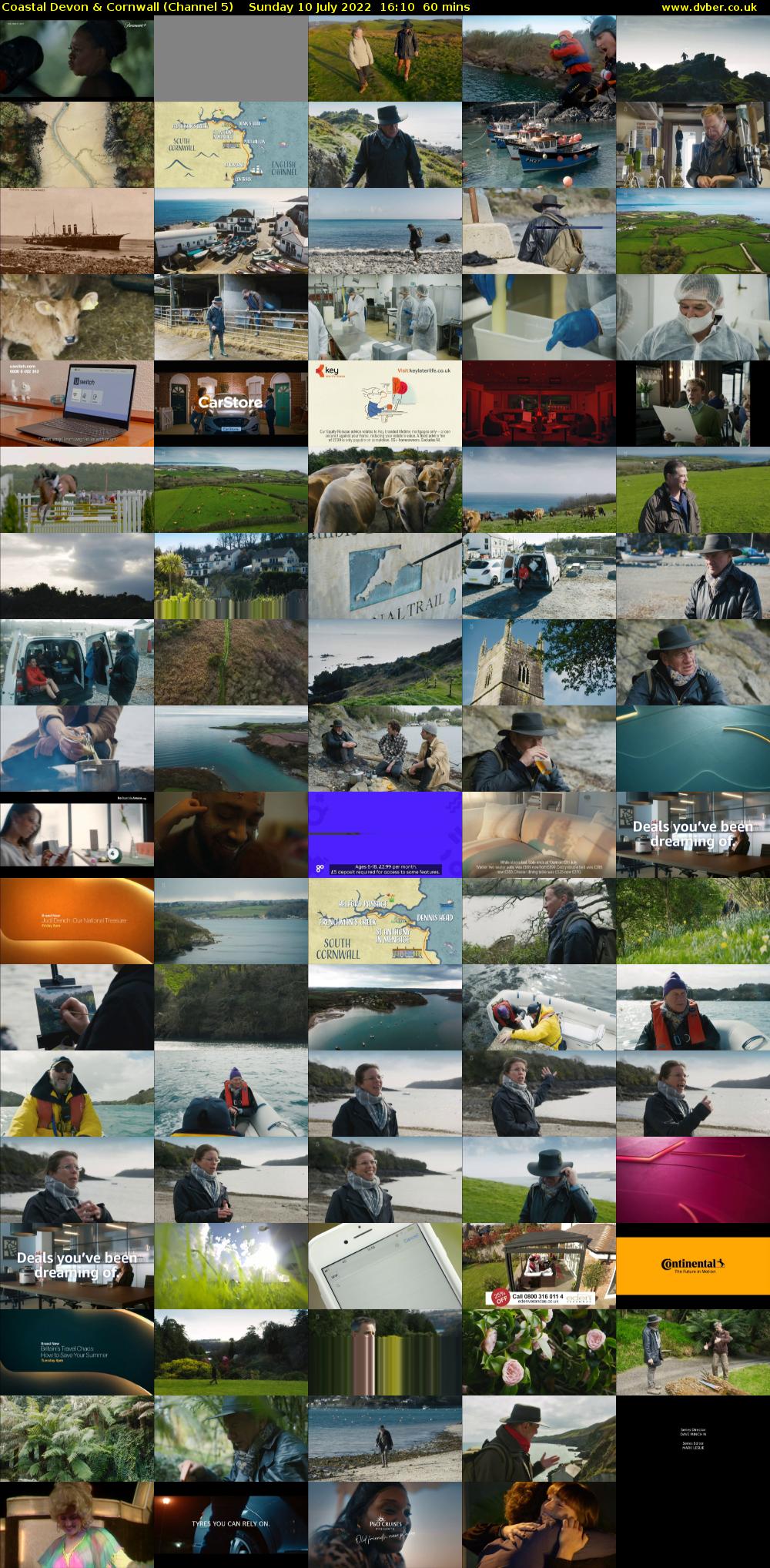 Coastal Devon & Cornwall (Channel 5) Sunday 10 July 2022 16:10 - 17:10