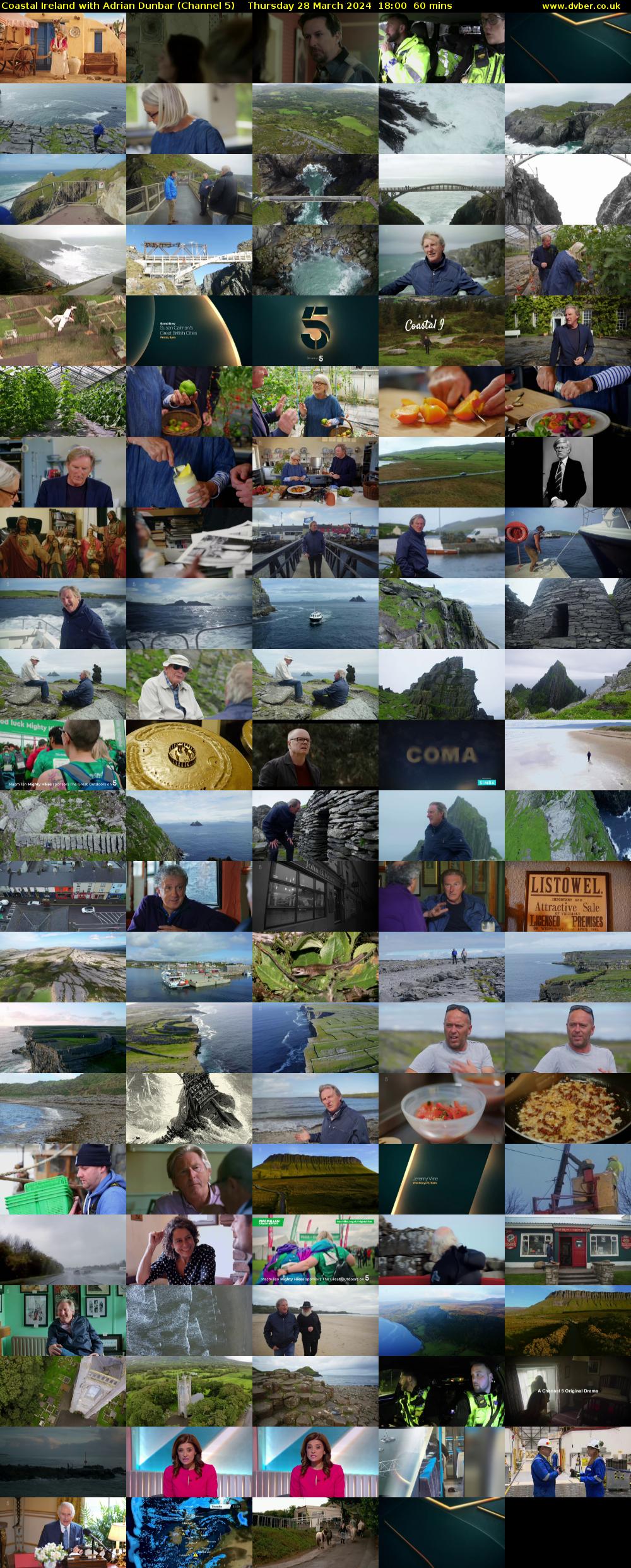 Coastal Ireland with Adrian Dunbar (Channel 5) Thursday 28 March 2024 18:00 - 19:00