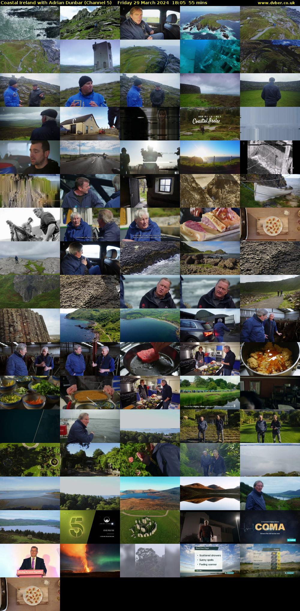 Coastal Ireland with Adrian Dunbar (Channel 5) Friday 29 March 2024 18:05 - 19:00