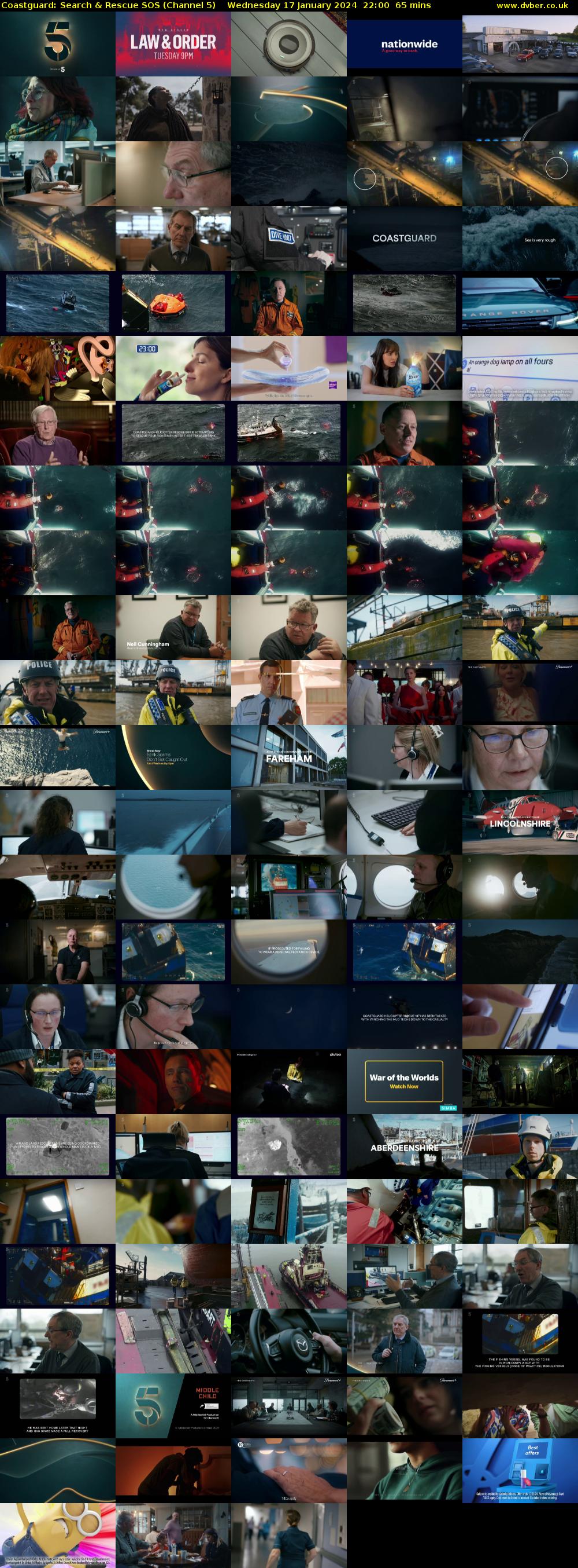 Coastguard: Search & Rescue SOS (Channel 5) Wednesday 17 January 2024 22:00 - 23:05