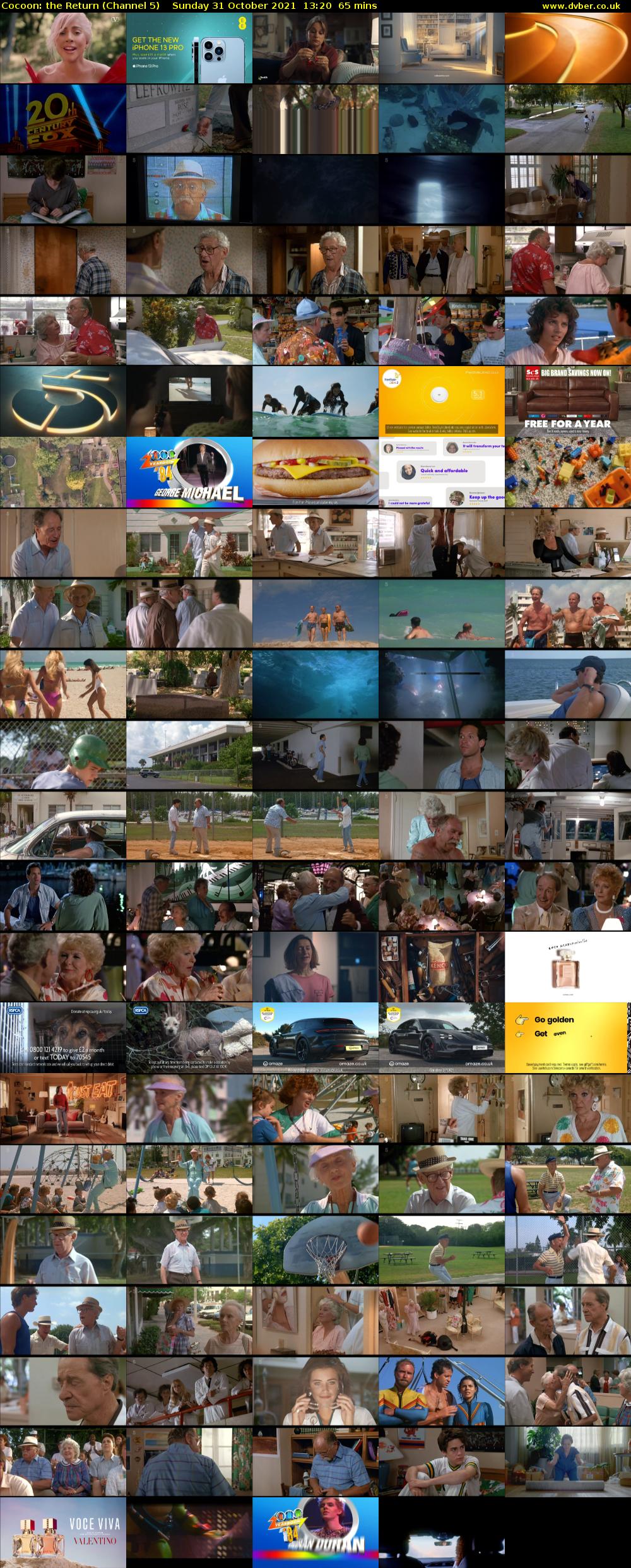 Cocoon: the Return (Channel 5) Sunday 31 October 2021 13:20 - 14:25