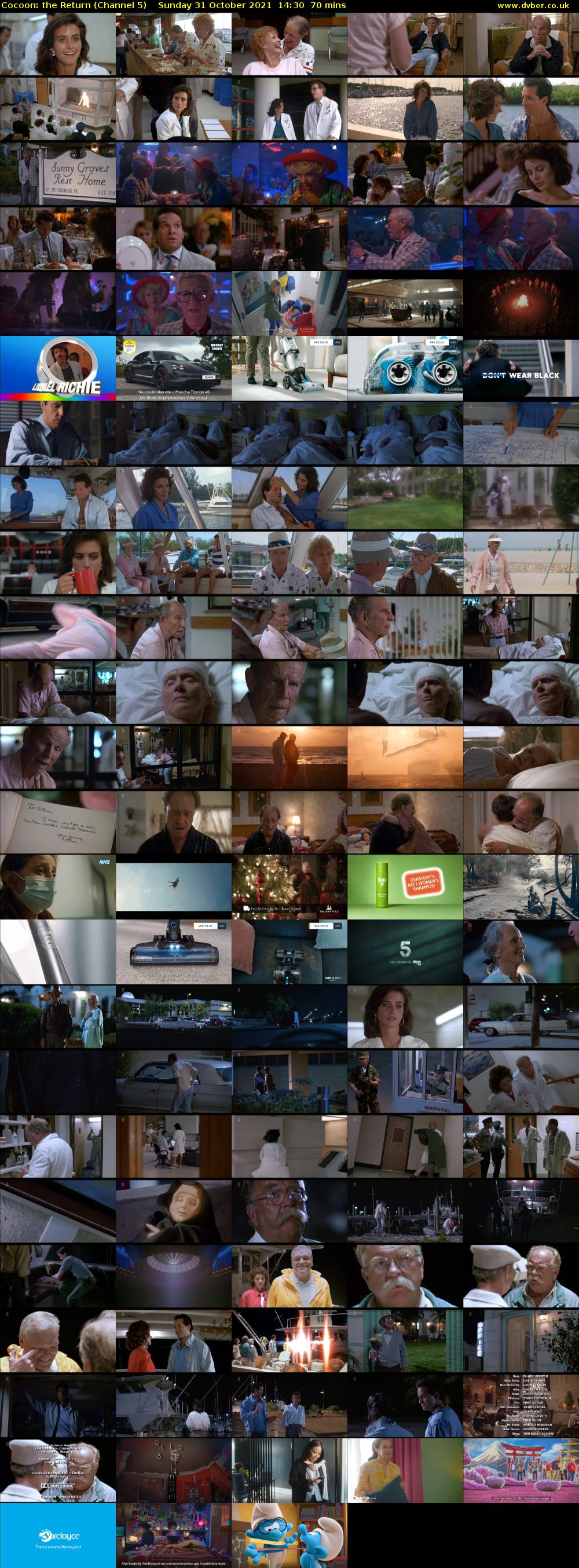 Cocoon: the Return (Channel 5) Sunday 31 October 2021 14:30 - 15:40