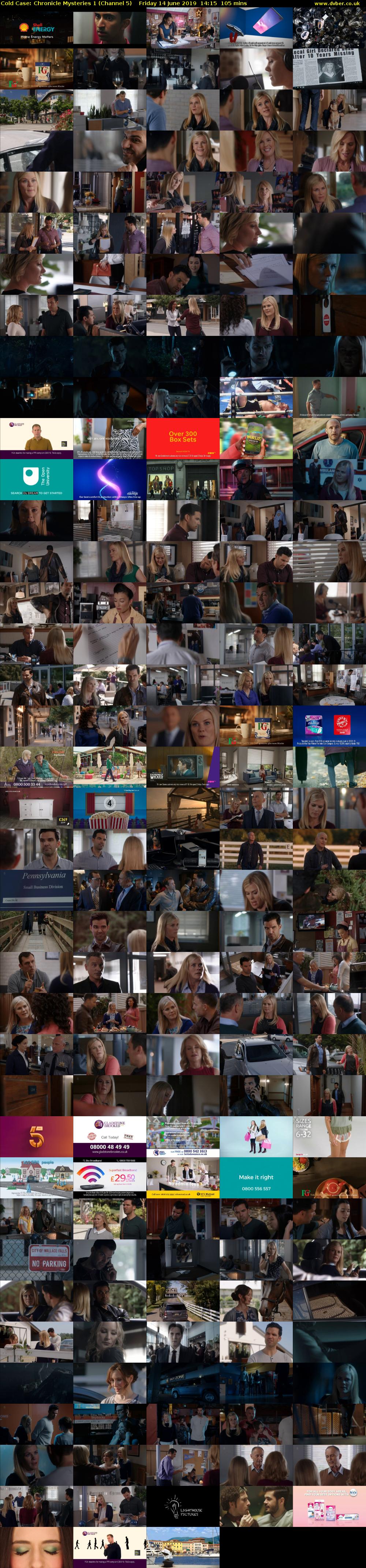 Cold Case: Chronicle Mysteries 1 (Channel 5) Friday 14 June 2019 14:15 - 16:00