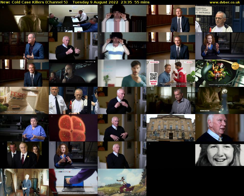 Cold Case Killers (Channel 5) Tuesday 9 August 2022 23:35 - 00:30