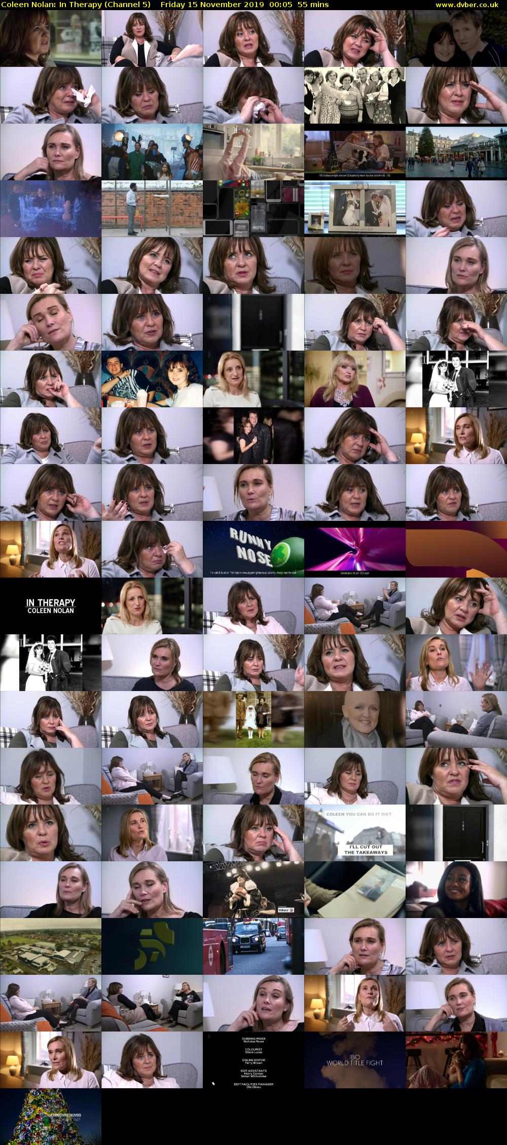 Coleen Nolan: In Therapy (Channel 5) Friday 15 November 2019 00:05 - 01:00