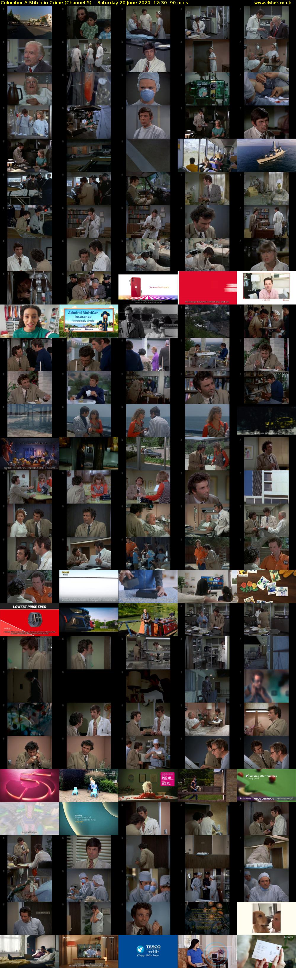 Columbo: A Stitch in Crime (Channel 5) Saturday 20 June 2020 12:30 - 14:00