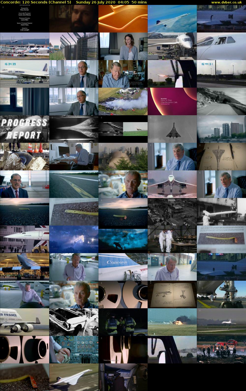 Concorde: 120 Seconds (Channel 5) Sunday 26 July 2020 04:05 - 04:55