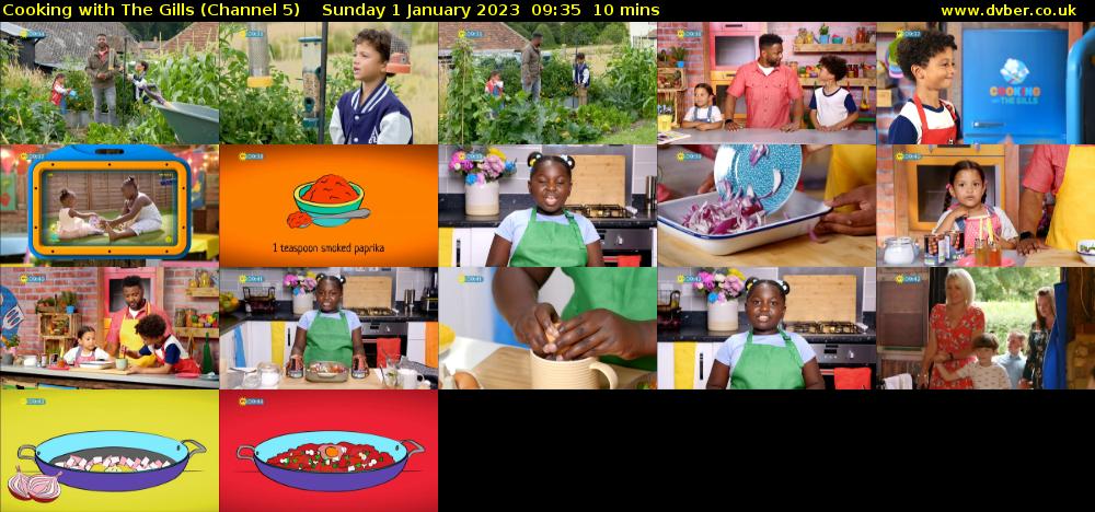 Cooking with The Gills (Channel 5) Sunday 1 January 2023 09:35 - 09:45