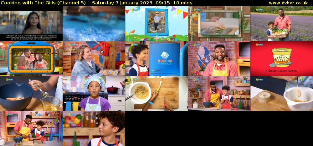 Cooking with The Gills (Channel 5) Saturday 7 January 2023 09:15 - 09:25