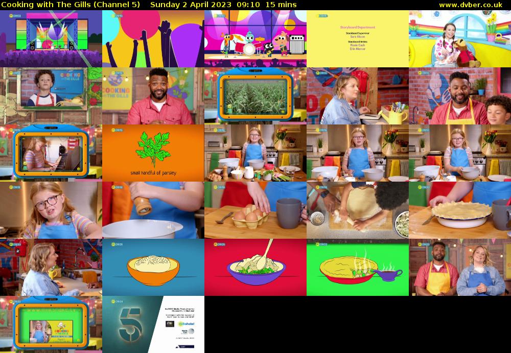 Cooking with The Gills (Channel 5) Sunday 2 April 2023 09:10 - 09:25