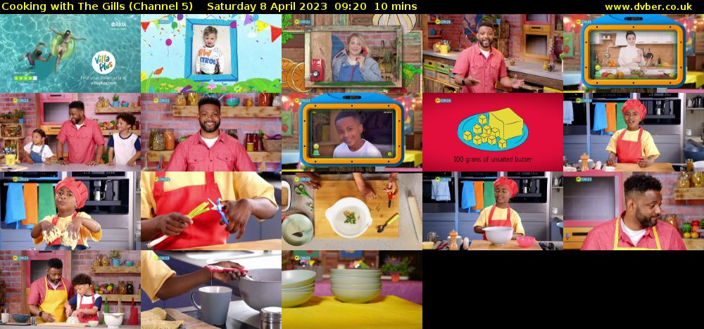 Cooking with The Gills (Channel 5) Saturday 8 April 2023 09:20 - 09:30