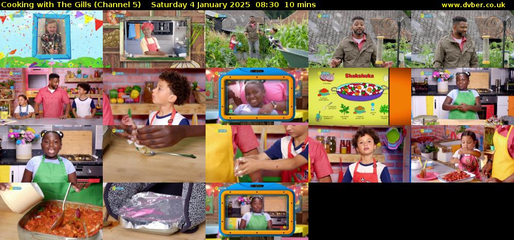 Cooking with The Gills (Channel 5) Saturday 4 January 2025 08:30 - 08:40