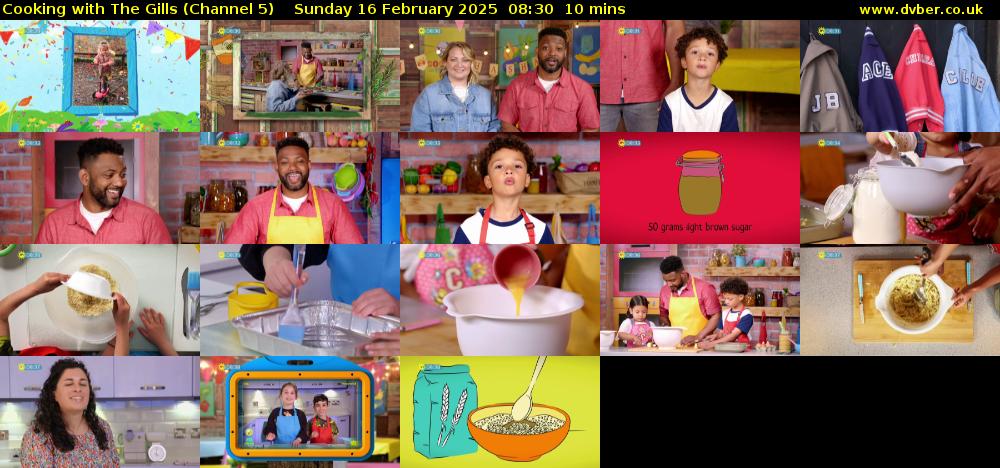 Cooking with The Gills (Channel 5) Sunday 16 February 2025 08:30 - 08:40
