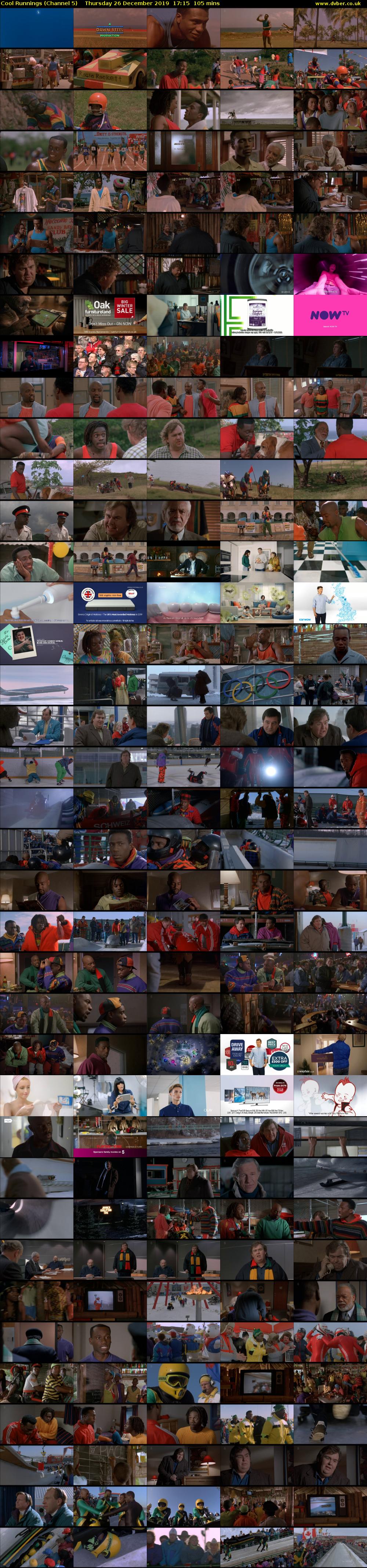 Cool Runnings (Channel 5) Thursday 26 December 2019 17:15 - 19:00