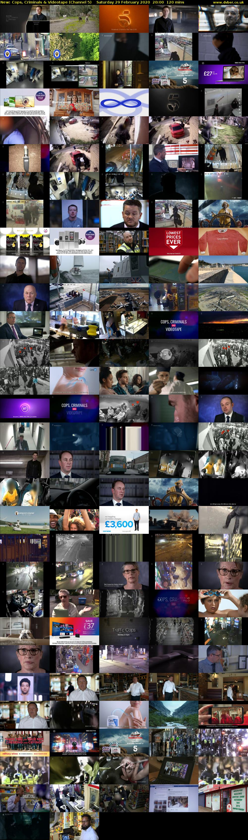 Cops, Criminals & Videotape (Channel 5) Saturday 29 February 2020 20:00 - 22:00