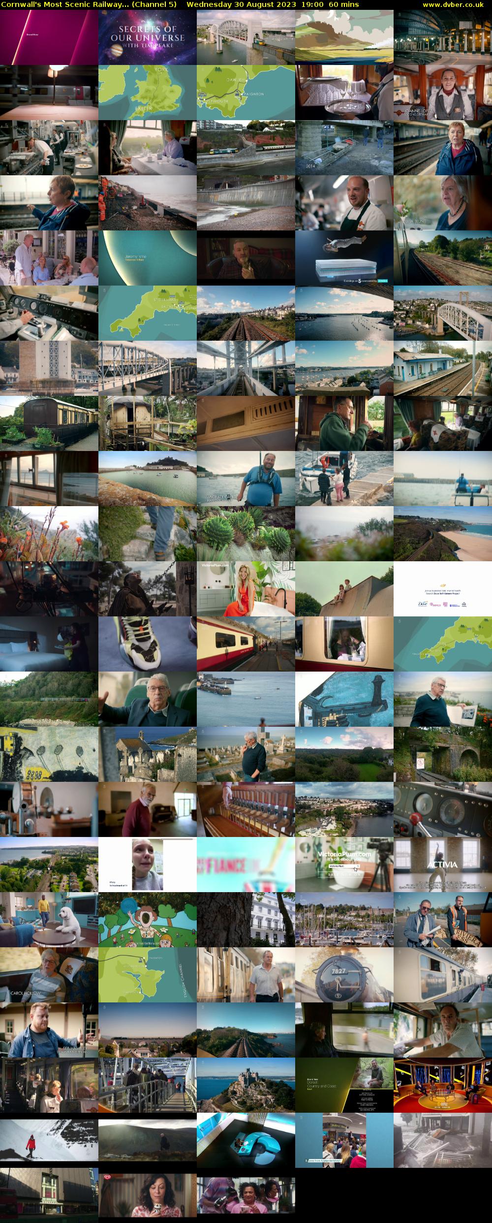 Cornwall's Most Scenic Railway... (Channel 5) Wednesday 30 August 2023 19:00 - 20:00