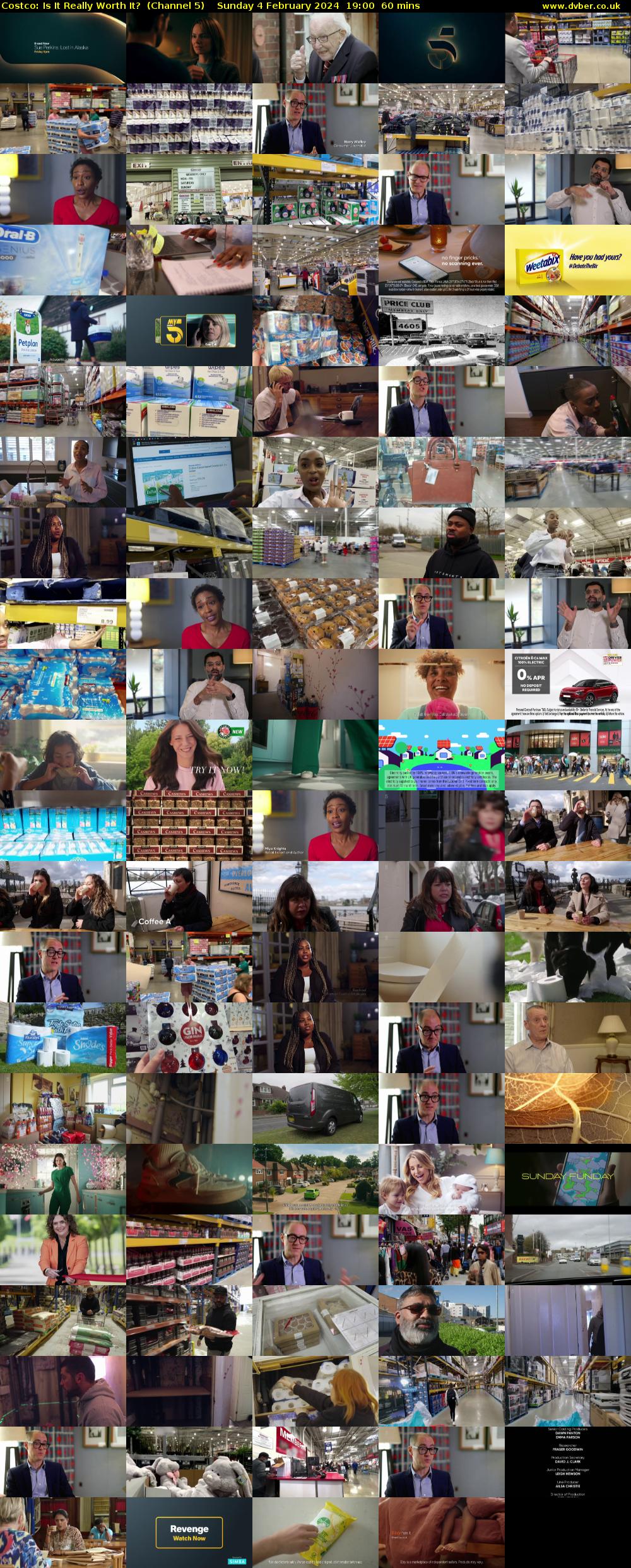Costco: Is It Really Worth It?  (Channel 5) Sunday 4 February 2024 19:00 - 20:00