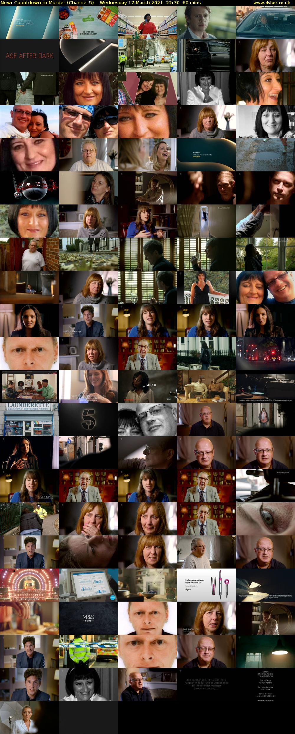 Countdown to Murder (Channel 5) Wednesday 17 March 2021 22:30 - 23:30