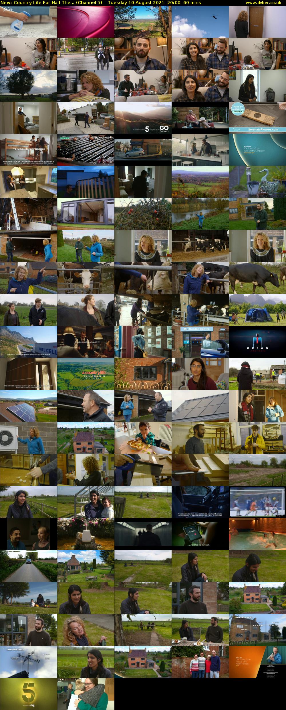 Country Life For Half The... (Channel 5) Tuesday 10 August 2021 20:00 - 21:00