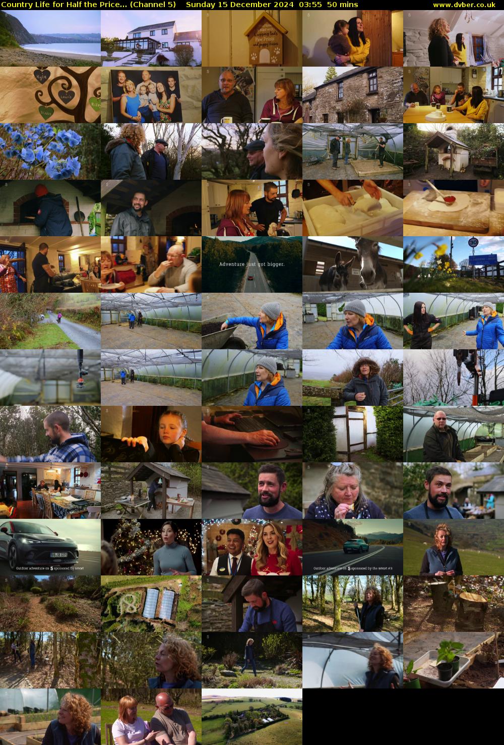 Country Life for Half the Price... (Channel 5) Sunday 15 December 2024 03:55 - 04:45