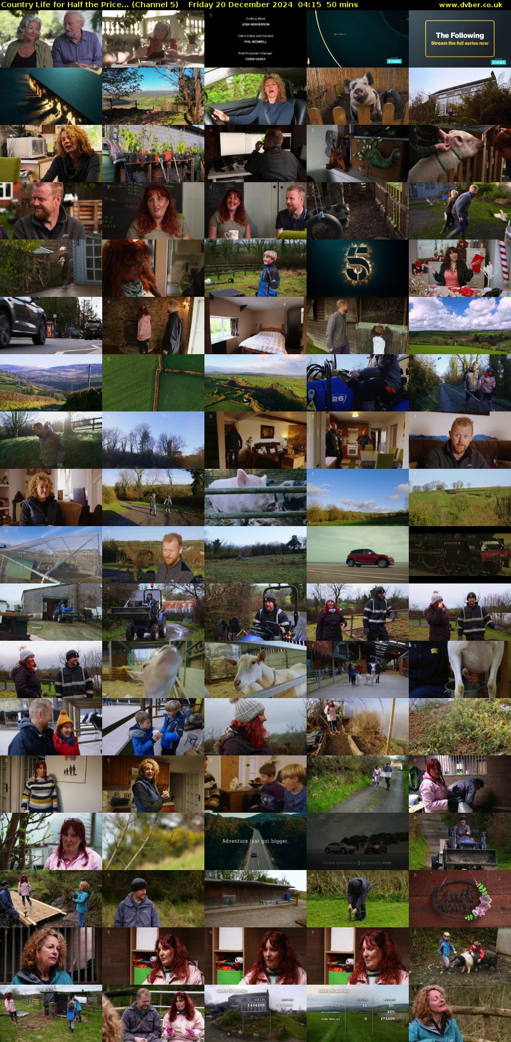 Country Life for Half the Price... (Channel 5) Friday 20 December 2024 04:15 - 05:05