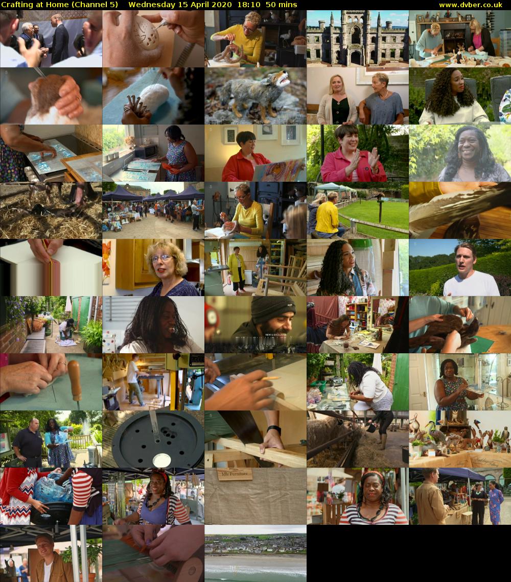 Crafting at Home (Channel 5) Wednesday 15 April 2020 18:10 - 19:00