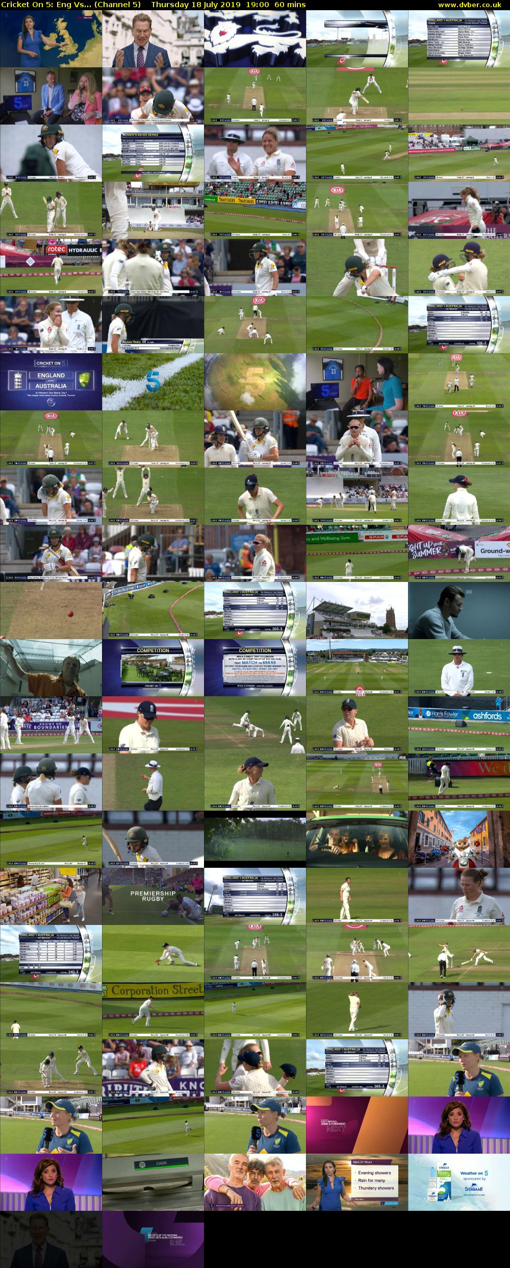 Cricket On 5: Eng Vs... (Channel 5) Thursday 18 July 2019 19:00 - 20:00