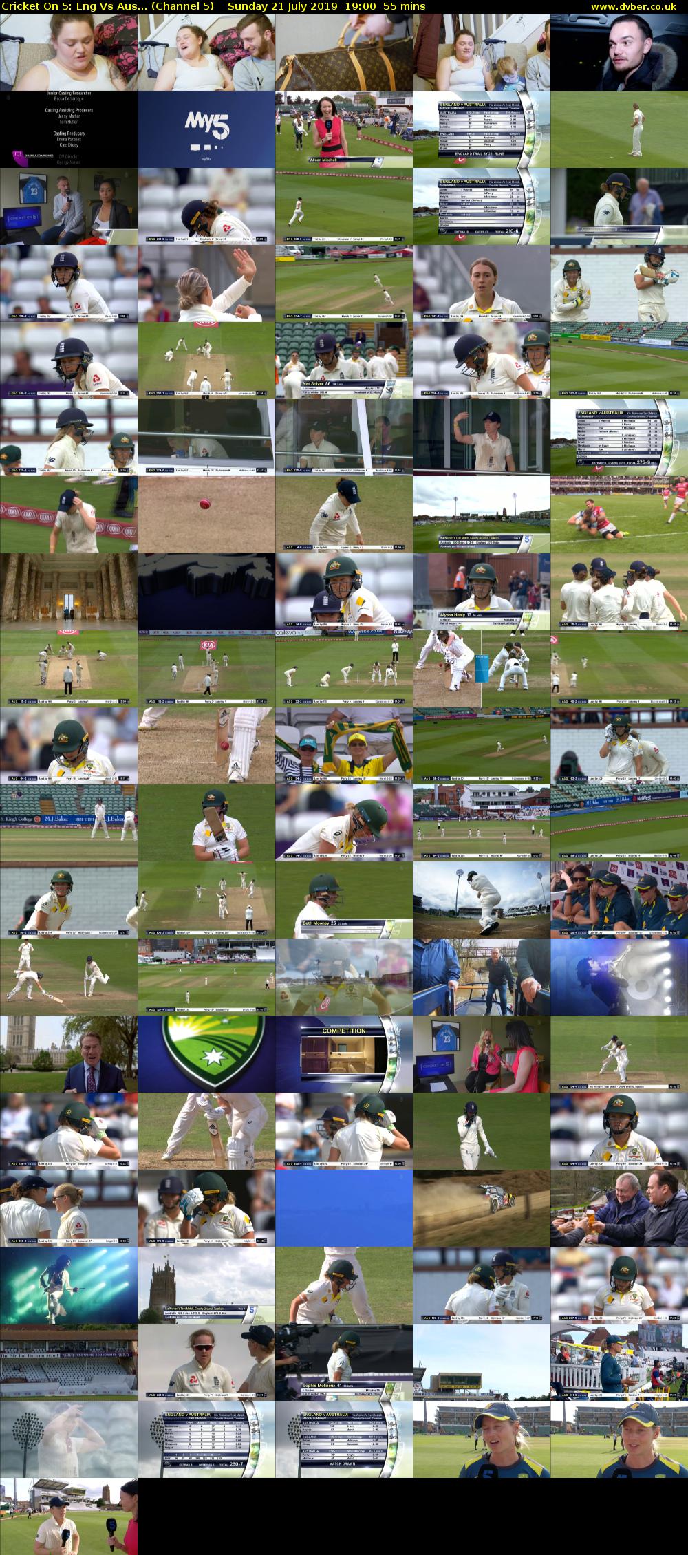 Cricket On 5: Eng Vs Aus... (Channel 5) Sunday 21 July 2019 19:00 - 19:55