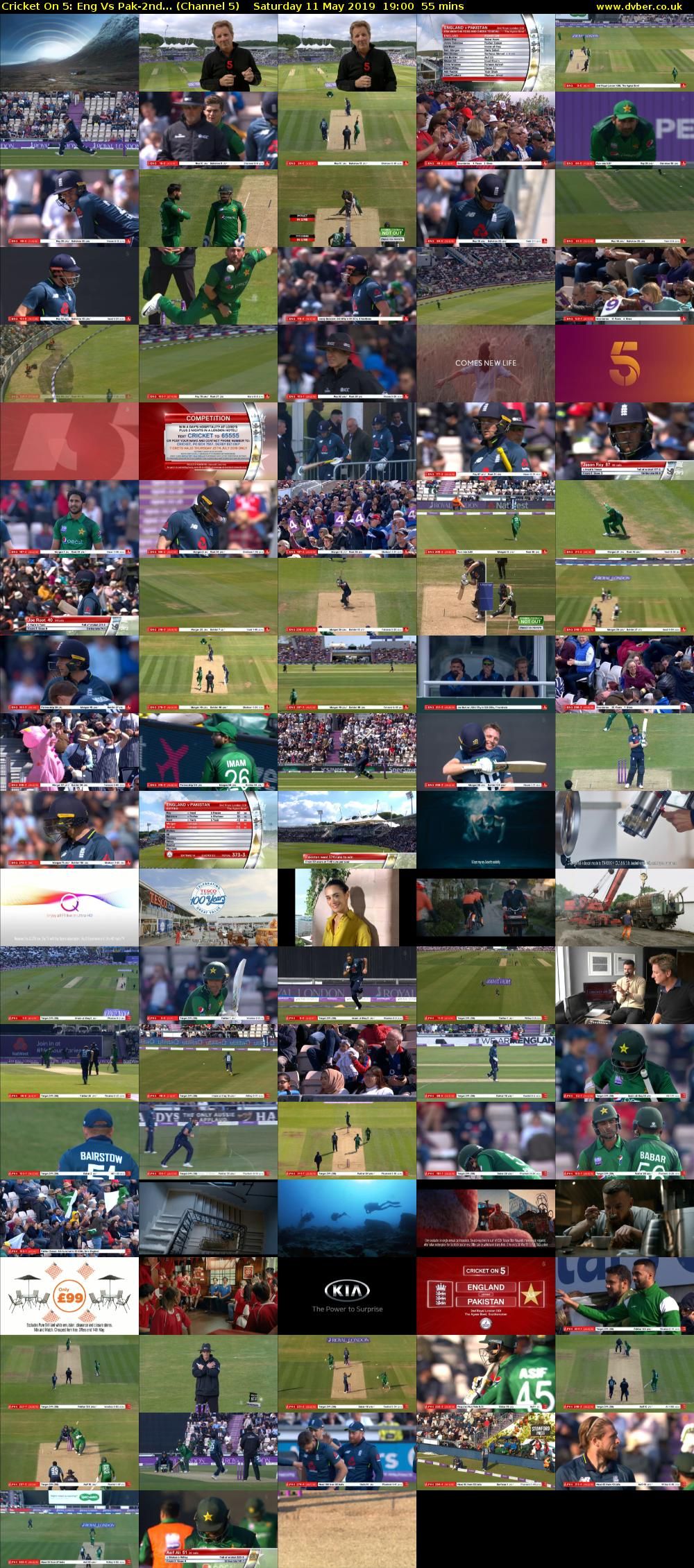 Cricket On 5: Eng Vs Pak-2nd... (Channel 5) Saturday 11 May 2019 19:00 - 19:55