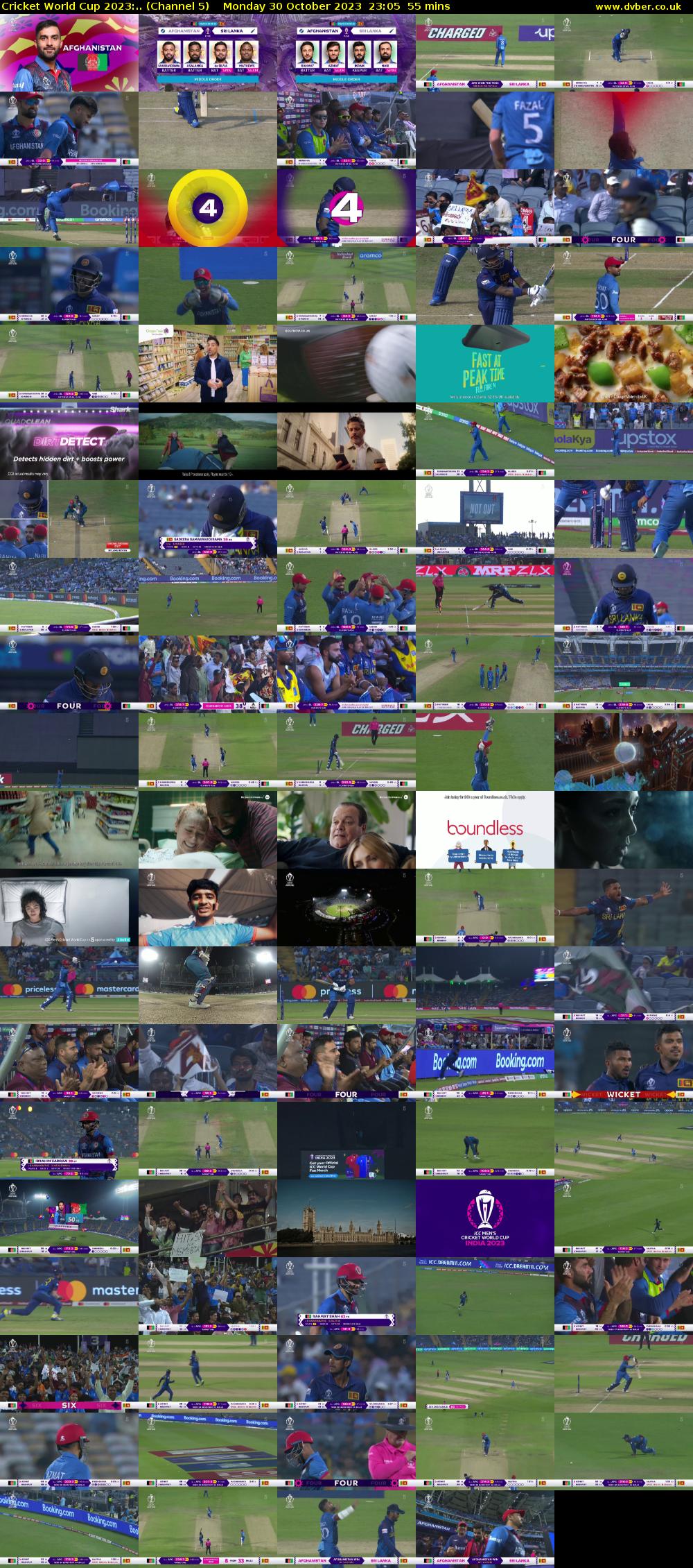 Cricket World Cup 2023:.. (Channel 5) Monday 30 October 2023 23:05 - 00:00