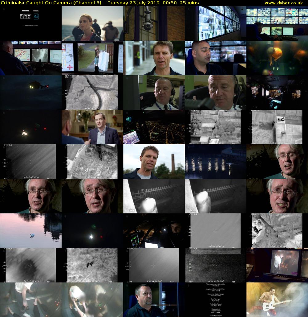 Criminals: Caught On Camera (Channel 5) Tuesday 23 July 2019 00:50 - 01:15