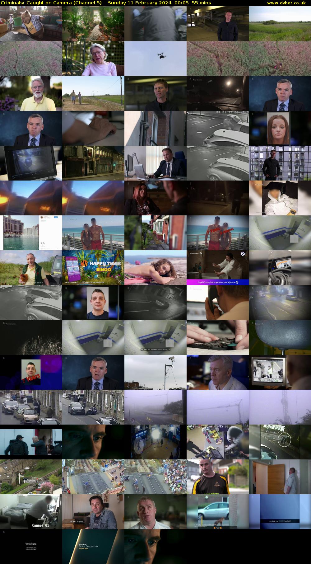 Criminals: Caught on Camera (Channel 5) Sunday 11 February 2024 00:05 - 01:00