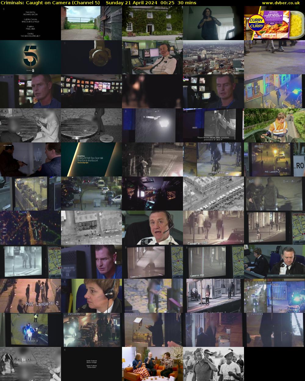 Criminals: Caught on Camera (Channel 5) Sunday 21 April 2024 00:25 - 00:55