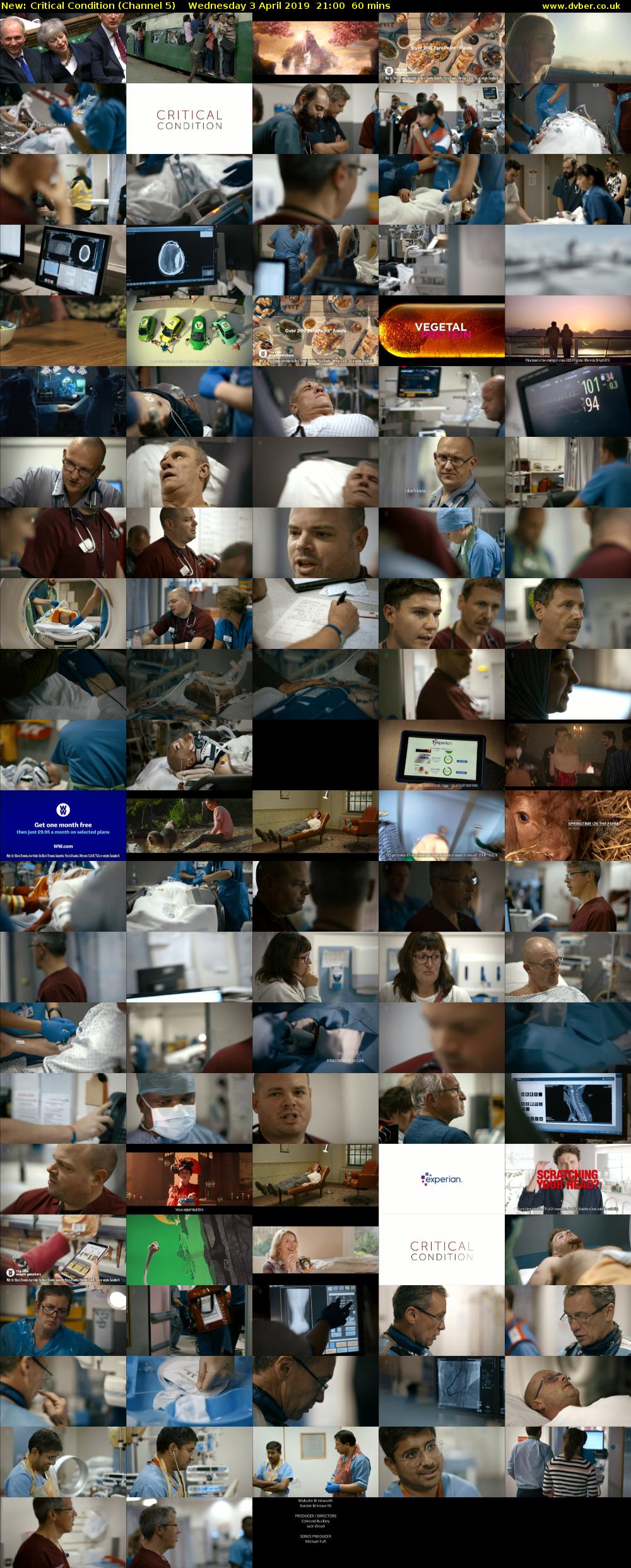 Critical Condition (Channel 5) Wednesday 3 April 2019 21:00 - 22:00