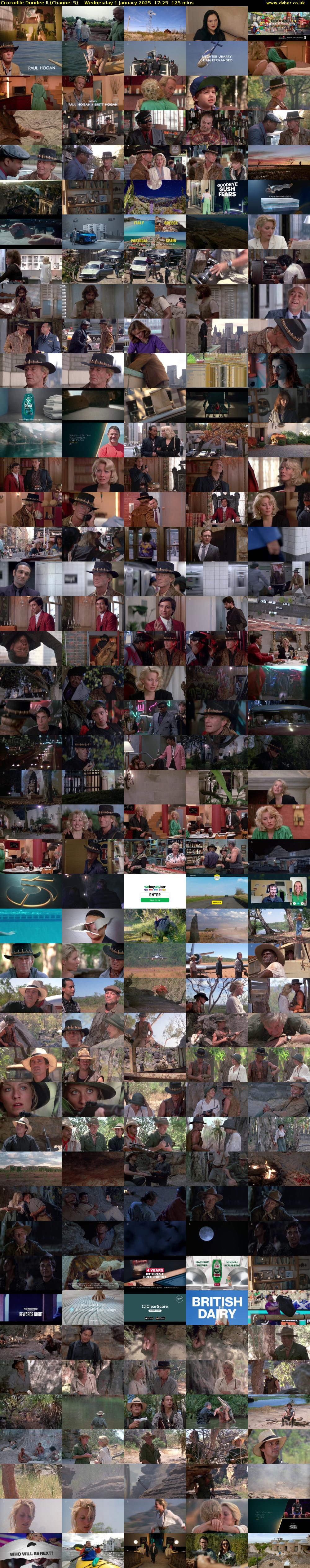 Crocodile Dundee II (Channel 5) Wednesday 1 January 2025 17:25 - 19:30