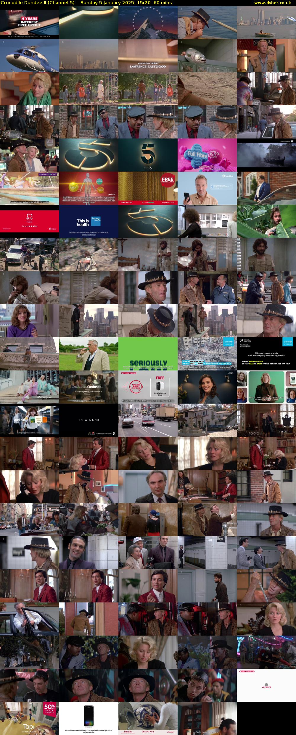 Crocodile Dundee II (Channel 5) Sunday 5 January 2025 15:20 - 16:20