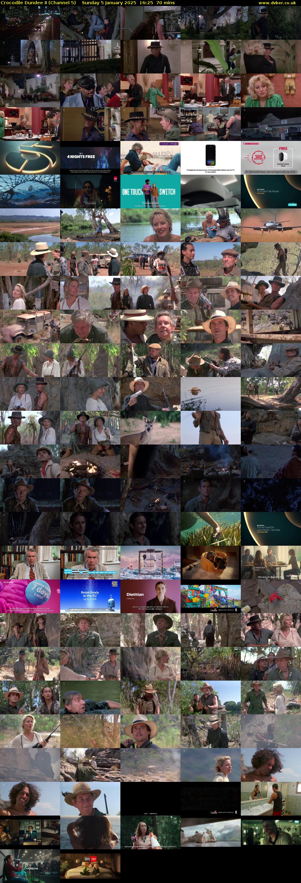 Crocodile Dundee II (Channel 5) Sunday 5 January 2025 16:25 - 17:35