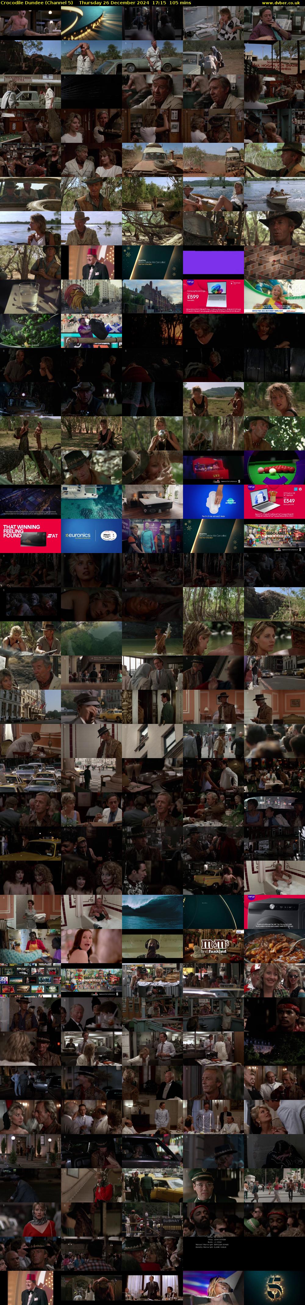 Crocodile Dundee (Channel 5) Thursday 26 December 2024 17:15 - 19:00