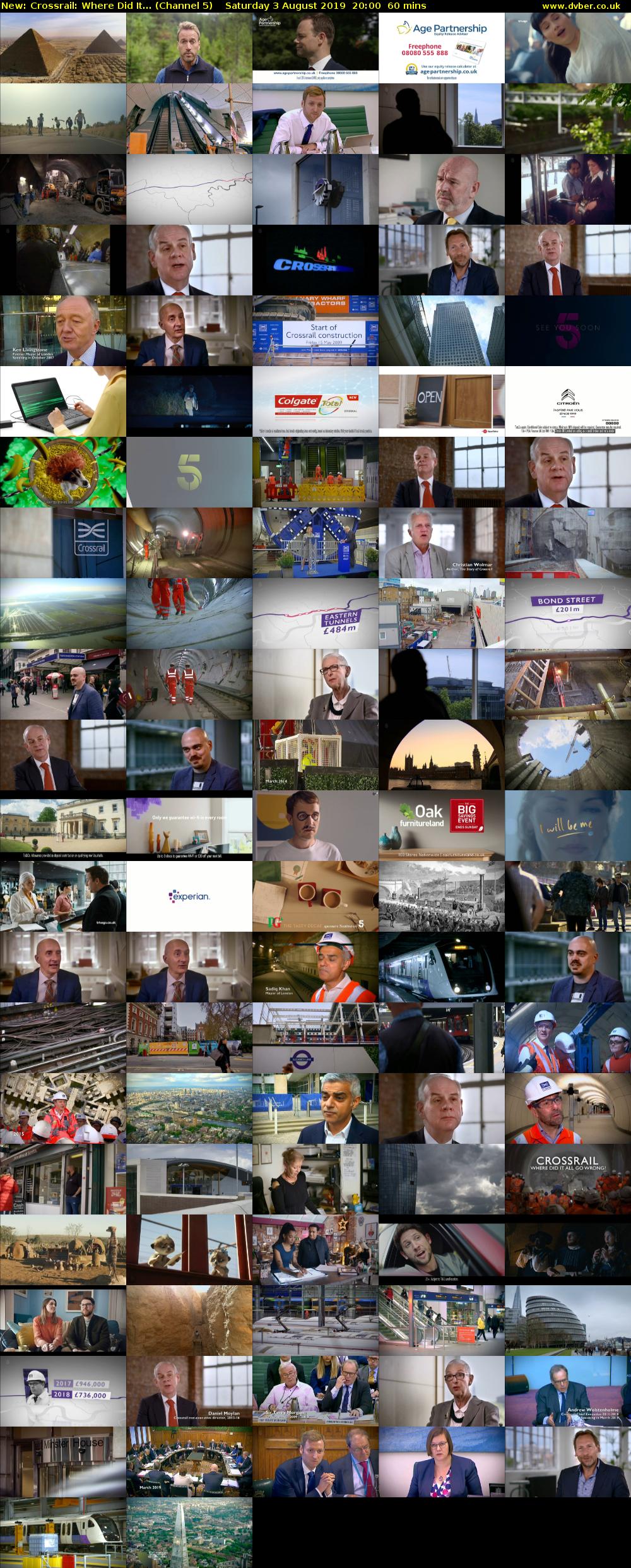 Crossrail: Where Did It... (Channel 5) Saturday 3 August 2019 20:00 - 21:00