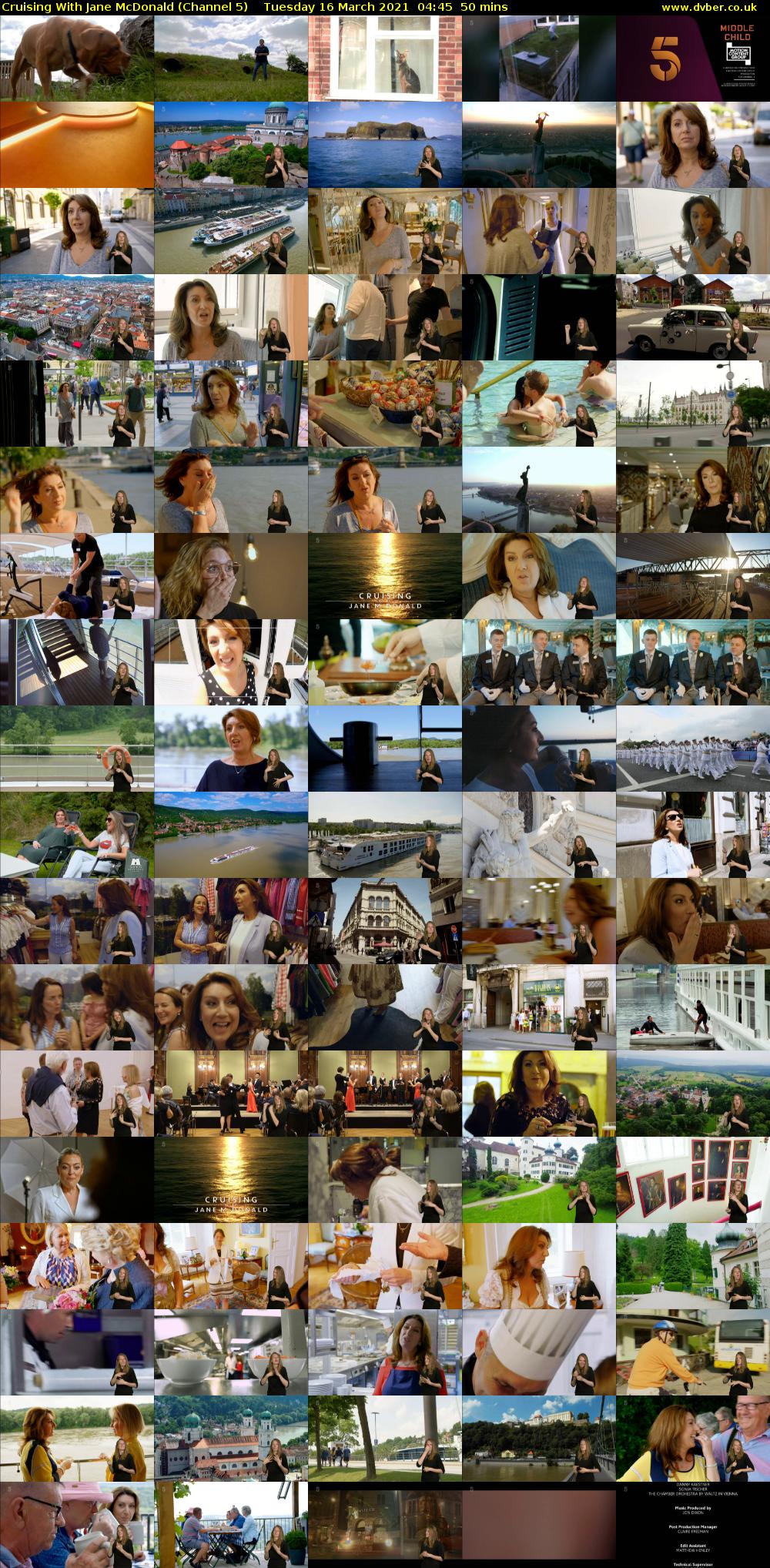 Cruising With Jane McDonald (Channel 5) Tuesday 16 March 2021 04:45 - 05:35