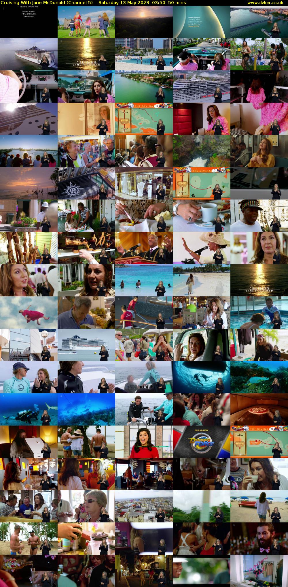 Cruising With Jane McDonald (Channel 5) Saturday 13 May 2023 03:50 - 04:40